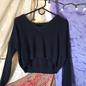 cropped brandy melville knit sweater